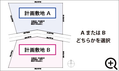 屈曲道路に接道する敷地